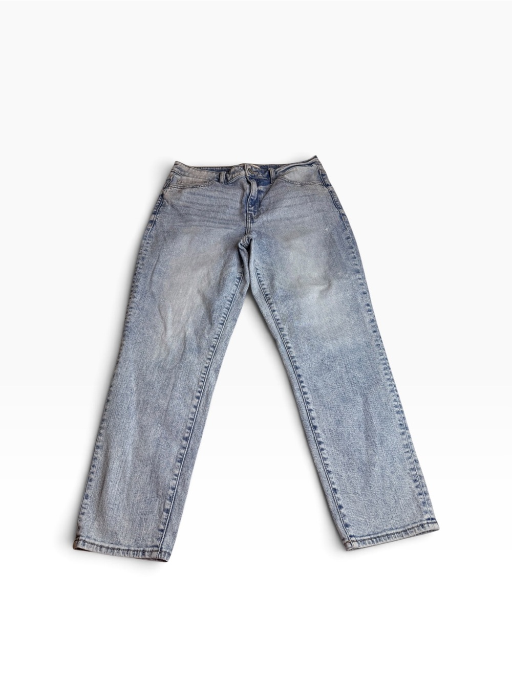Willow & Root The Mom Jean Size 30 Low Rise Light Acid Wash Straight Leg Jeans